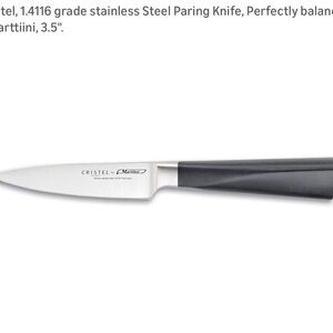 New Cristel, 1.4116 grade stainless Steel Paring Knife, Perfectly balanced 3.5"